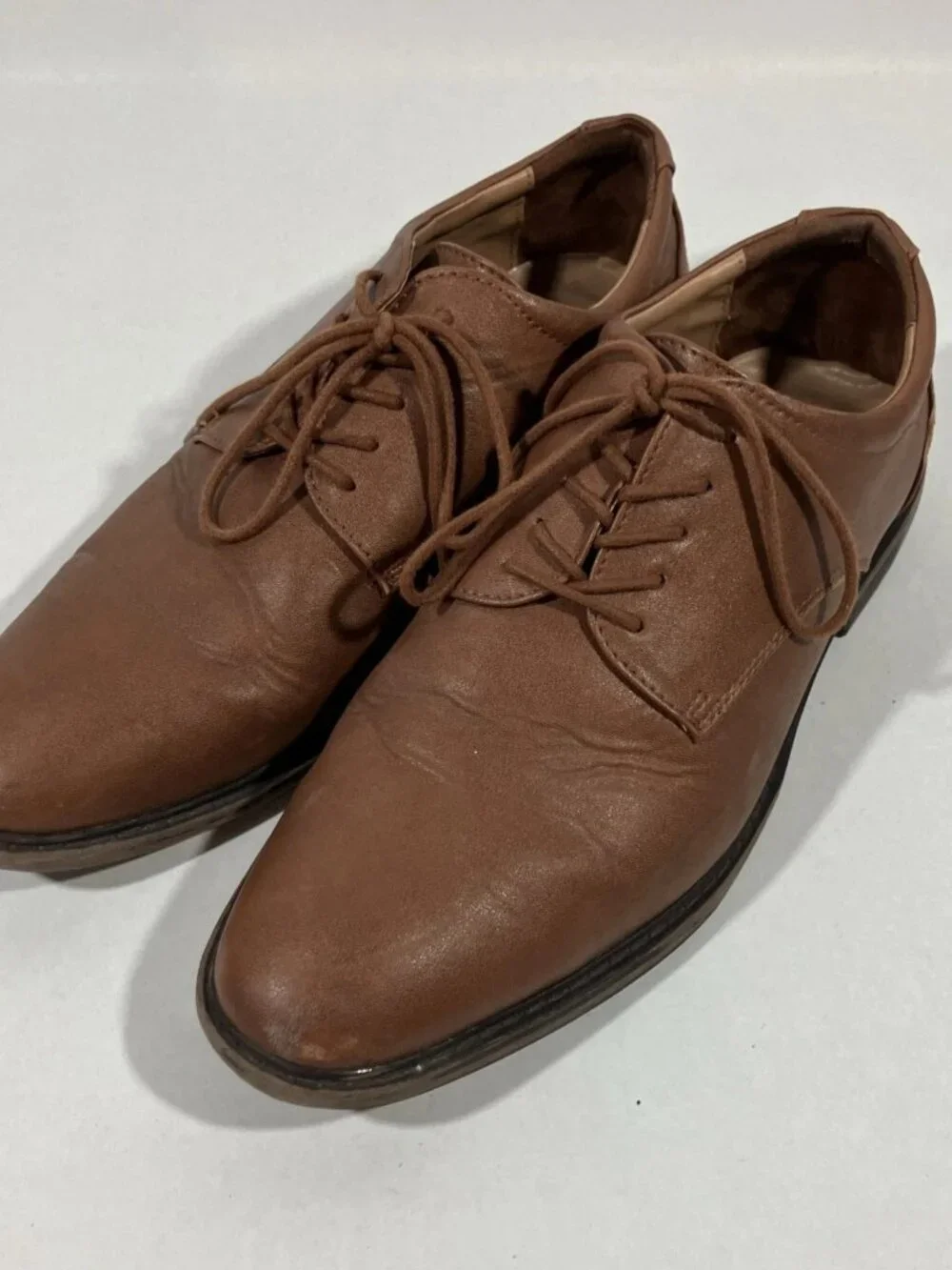 Goodfellow Men's Shoes 9M Oxford Lace-Up Dress Light Brown
